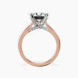 10kt Rose Gold Agnes Criss cross Prong Solitaire 1.5mm Lab Diamond Ring side right image one