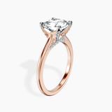 18kt Rose Gold Agnes Criss cross Prong Solitaire 1.5mm Lab Diamond Ring standing product image one