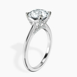 Platinum Agnes Criss cross Prong Solitaire 1.5mm Lab Diamond Ring standing product image one