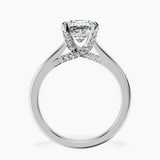Platinum Agnes Criss cross Prong Solitaire 1.5mm Lab Diamond Ring side right image one