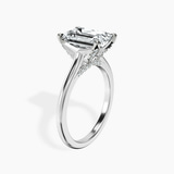 10kt White Gold Agnes Criss cross Prong Solitaire 1.5mm Lab Diamond Ring standing product image one
