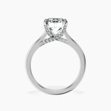 10kt White Gold Agnes Criss cross Prong Solitaire 1.5mm Lab Diamond Ring side right image one