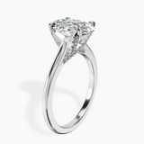 Platinum Agnes Criss cross Prong Solitaire 1.5mm Lab Diamond Ring standing product image one