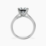 10kt White Gold Agnes Criss cross Prong Solitaire 1.5mm Lab Diamond Ring side right image one