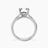 10kt White Gold Agnes Criss cross Prong Solitaire 1.5mm Lab Diamond Ring side right image one