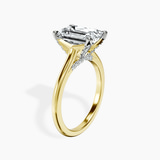10kt Yellow Gold Agnes Criss cross Prong Solitaire 1.5mm Lab Diamond Ring standing product image one