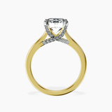 10kt Yellow Gold Agnes Criss cross Prong Solitaire 1.5mm Lab Diamond Ring side right image one