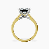 10kt Yellow Gold Agnes Criss cross Prong Solitaire 1.5mm Lab Diamond Ring side right image one