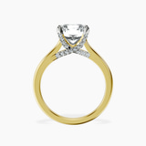 10kt Yellow Gold Agnes Criss cross Prong Solitaire 1.5mm Lab Diamond Ring side right image one