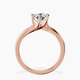 10kt Rose Gold Seraphina Twist Prongs Solitaire 1.5mm Lab Diamond Ring side right image one