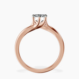 18kt Rose Gold Seraphina Twist Prongs Solitaire 1.5mm Lab Diamond Ring side right image one