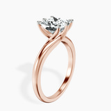 18kt Rose Gold Seraphina Twist Prongs Solitaire 1.5mm Lab Diamond Ring standing product image one