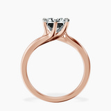 18kt Rose Gold Seraphina Twist Prongs Solitaire 1.5mm Lab Diamond Ring side right image one