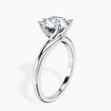 Platinum Seraphina Twist Prongs Solitaire 1.5mm Lab Diamond Ring standing product image one