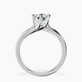 Platinum Seraphina Twist Prongs Solitaire 1.5mm Lab Diamond Ring side right image one