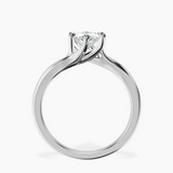 Platinum Seraphina Twist Prongs Solitaire 1.5mm Lab Diamond Ring side right image one