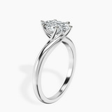 Platinum Seraphina Twist Prongs Solitaire 1.5mm Lab Diamond Ring standing product image one
