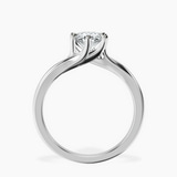 Platinum Seraphina Twist Prongs Solitaire 1.5mm Lab Diamond Ring side right image one