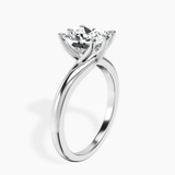 Platinum Seraphina Twist Prongs Solitaire 1.5mm Lab Diamond Ring standing product image one