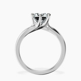 Platinum Seraphina Twist Prongs Solitaire 1.5mm Lab Diamond Ring side right image one