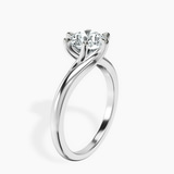 Platinum Seraphina Twist Prongs Solitaire 1.5mm Lab Diamond Ring standing product image one