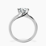 Platinum Seraphina Twist Prongs Solitaire 1.5mm Lab Diamond Ring side right image one