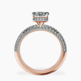 18kt Rose Gold Casimer Secret Halo Lab Diamond Ring side right image one