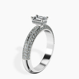 10kt White Gold Casimer Secret Halo Lab Diamond Ring standing product image one