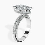 Platinum Casimer Secret Halo Lab Diamond Ring standing product image one