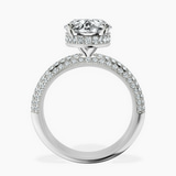 Platinum Casimer Secret Halo Lab Diamond Ring side right image one