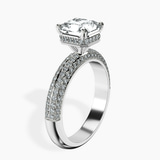 10kt White Gold Casimer Secret Halo Lab Diamond Ring standing product image one