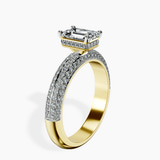 18kt Yellow Gold Casimer Secret Halo Lab Diamond Ring standing product image one