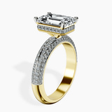 10kt Yellow Gold Casimer Secret Halo Lab Diamond Ring standing product image one