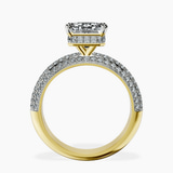 10kt Yellow Gold Casimer Secret Halo Lab Diamond Ring side right image one