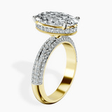 10kt Yellow Gold Casimer Secret Halo Lab Diamond Ring standing product image one