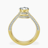 14ct Yellow Gold Idris Secret Halo Lab Diamond Ring side right image one