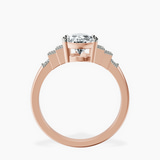 9ct Rose Gold Joy Tapering Side Stone Lab Diamond Ring side right image one