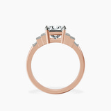 9ct Rose Gold Joy Tapering Side Stone Lab Diamond Ring side right image one