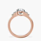 9ct Rose Gold Joy Tapering Side Stone Lab Diamond Ring side right image one