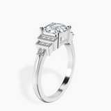 Platinum Joy Tapering Side Stone Lab Diamond Ring standing product image one