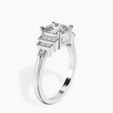 Platinum Joy Tapering Side Stone Lab Diamond Ring standing product image one