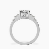 Platinum Joy Tapering Side Stone Lab Diamond Ring side right image one