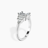Platinum Joy Tapering Side Stone Lab Diamond Ring standing product image one