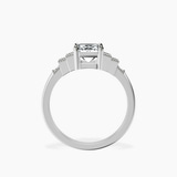 Platinum Joy Tapering Side Stone Lab Diamond Ring side right image one