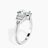 Platinum Joy Tapering Side Stone Lab Diamond Ring standing product image one