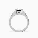 Platinum Joy Tapering Side Stone Lab Diamond Ring side right image one