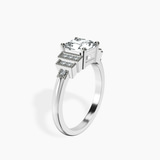 Platinum Joy Tapering Side Stone Lab Diamond Ring standing product image one