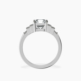 Platinum Joy Tapering Side Stone Lab Diamond Ring side right image one
