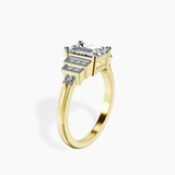 10kt Yellow Gold Joy Tapering Side Stone Lab Diamond Ring standing product image one
