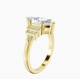 14ct Yellow Gold Joy Tapering Side Stone Lab Diamond Ring standing product image one